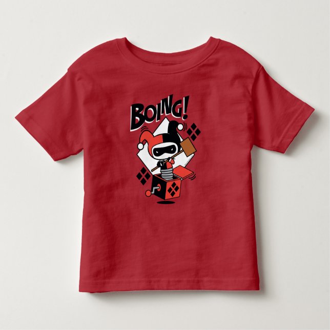 Chibi Harley-Quinn-in-A-box med hammer T-shirt (Framsida)
