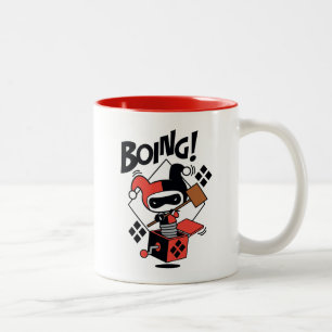 Chibi Harley-Quinn-in-A-box med hammer Två-Tonad Mugg