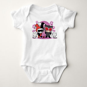 Chibi Harley Quinn och Chibi Catwomen med katter T-shirt