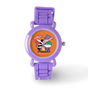 Chibi Harley Quinn och Chibi Joker Hearts Armbandsur