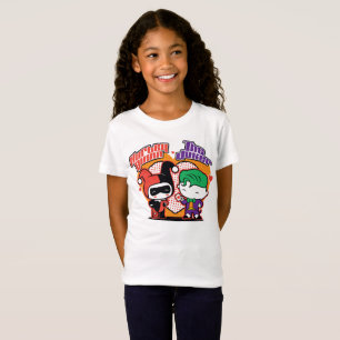 Chibi Harley Quinn och Chibi Joker Hearts T Shirt