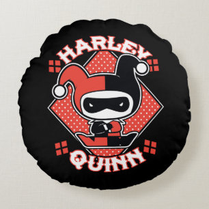 Chibi Harley Quinn Splits Rund Kudde