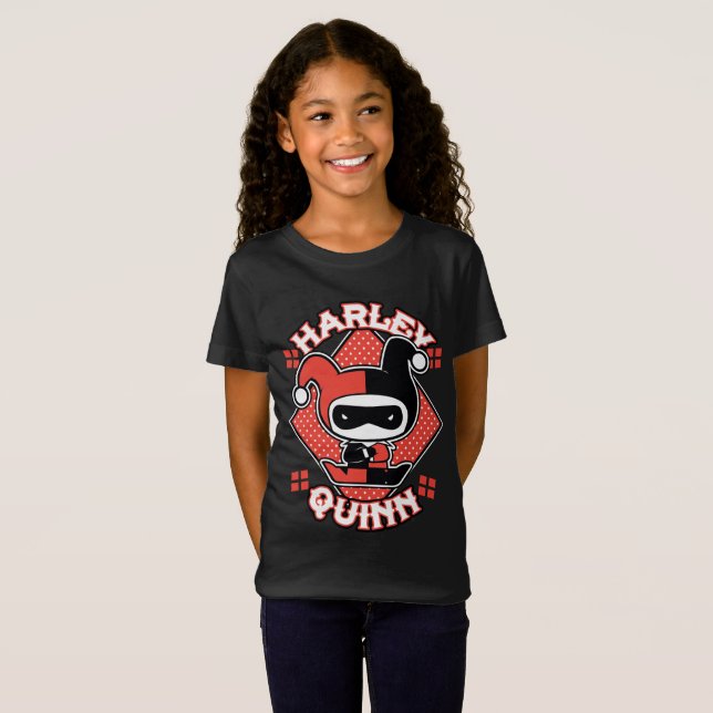Chibi Harley Quinn Splits T-shirt (Hel framsida)