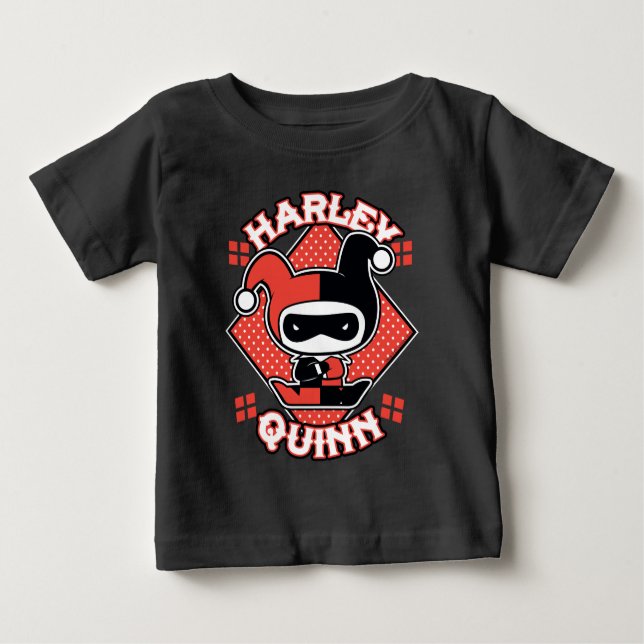 Chibi Harley Quinn Splits T Shirt (Framsida)