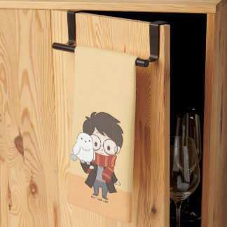 Chibi HARRY POTTER™ & Hedwig Kökshandduk