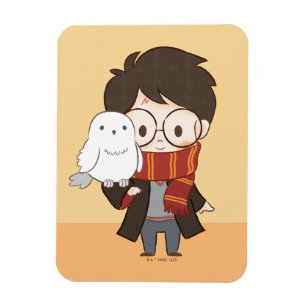 Chibi HARRY POTTER™ & Hedwig Magnet