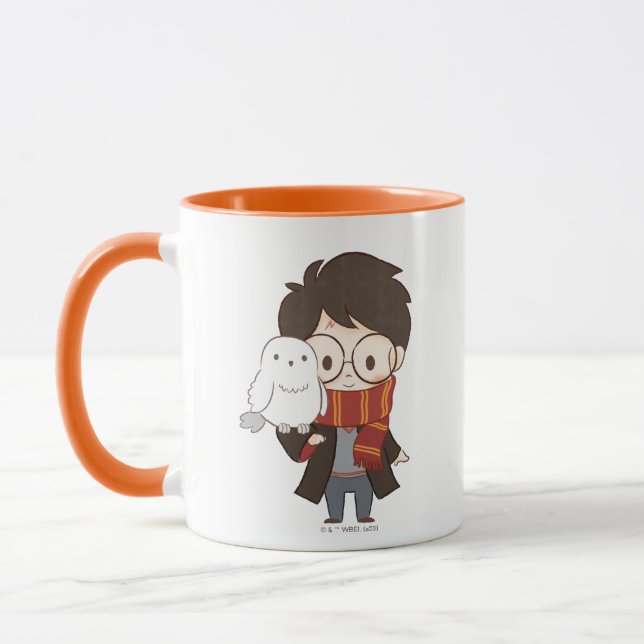 Chibi HARRY POTTER™ & Hedwig Mugg (Vänster)