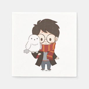 Chibi HARRY POTTER™ & Hedwig Pappersservett