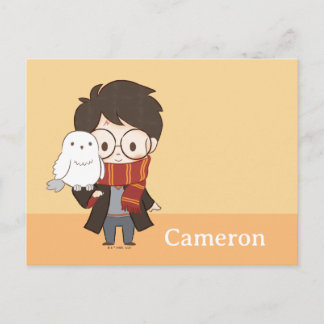 Chibi HARRY POTTER™ & Hedwig Vykort