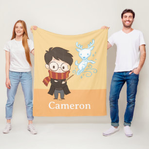 Chibi HARRY POTTER™ Patronus Fleecefilt