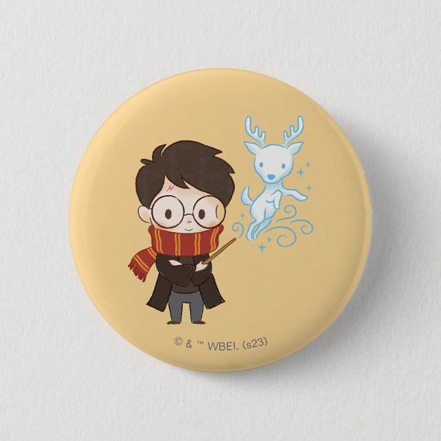 Chibi HARRY POTTER™ Patronus Knapp (Framsida)