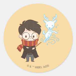 Chibi HARRY POTTER™ Patronus Runt Klistermärke