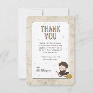 Chibi Harry Potter Trollkarl Baby Shower Tack Kort