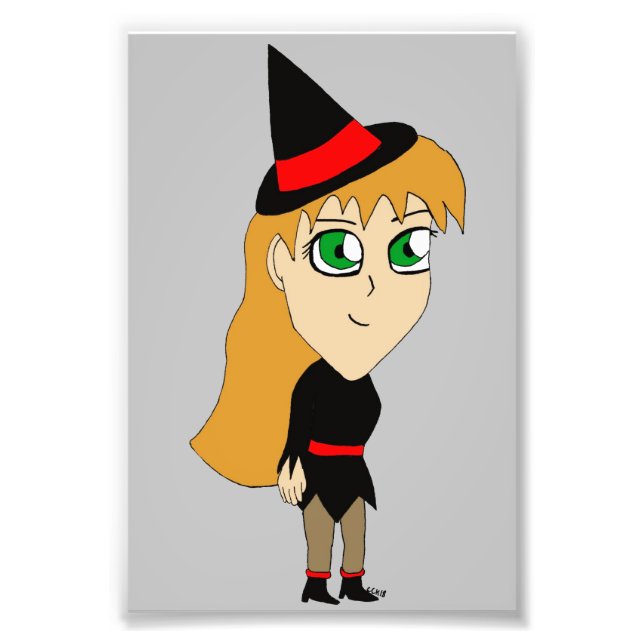 chibi-häxa fototryck (Framsidan)