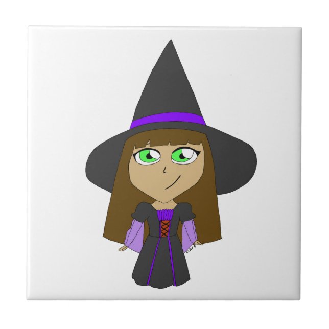 chibi-häxa kakelplatta (Framsidan)