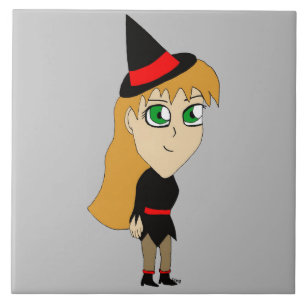 chibi-häxa kakelplatta