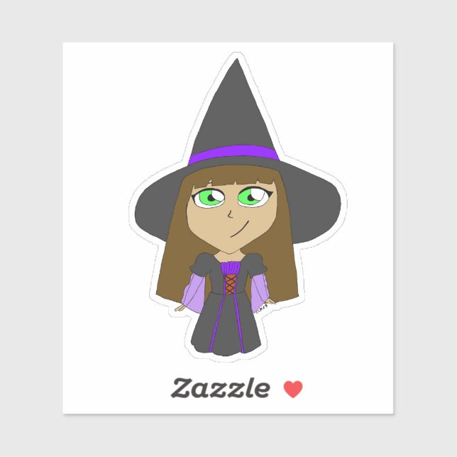 chibi-häxa klistermärken (Ark)