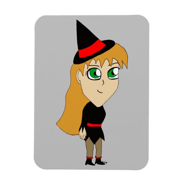 chibi-häxa magnet (Vertikal)
