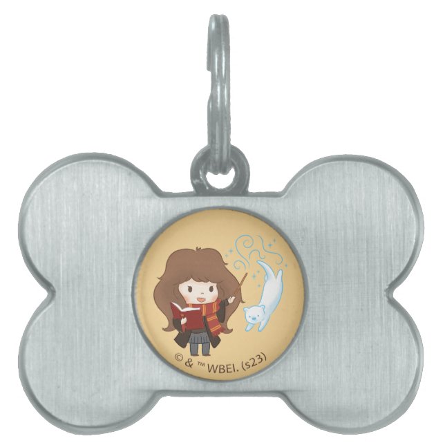 Chibi Hermione Granger Patronus ID-bricka Husdjur (Framsidan)