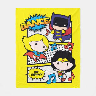 Chibi Heroes Dancing Fleecefilt