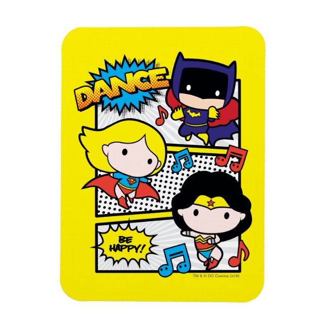 Chibi Heroes Dancing Magnet (Vertikal)