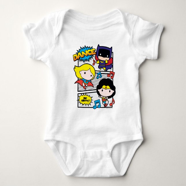 Chibi Heroes Dancing T-shirt (Framsida)