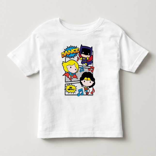 Chibi Heroes Dancing Tee Shirt (Framsida)