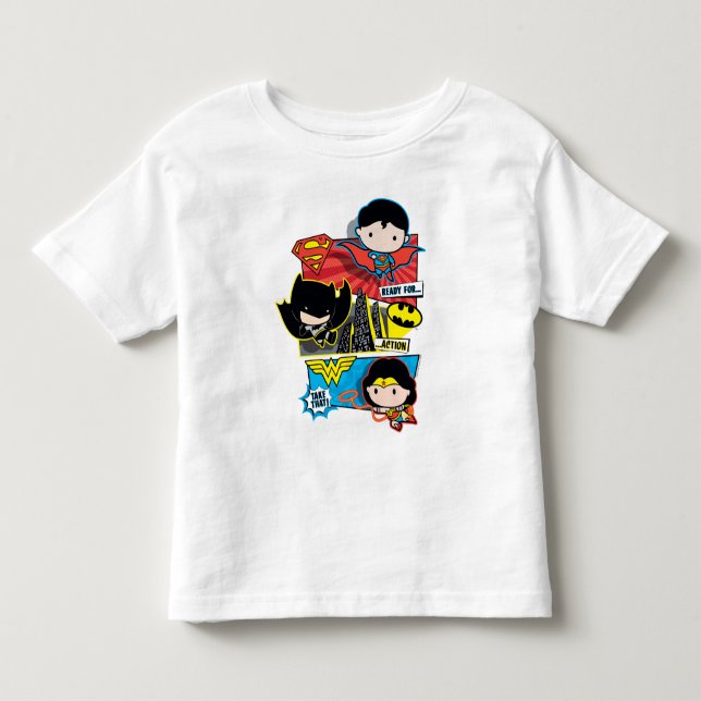 Chibi Heroes Redo för handling! T-shirt (Framsida)