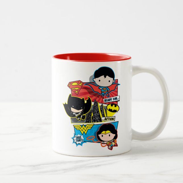 Chibi Heroes Redo för handling! Två-Tonad Mugg (Höger)