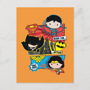 Chibi Heroes Redo för handling! Vykort