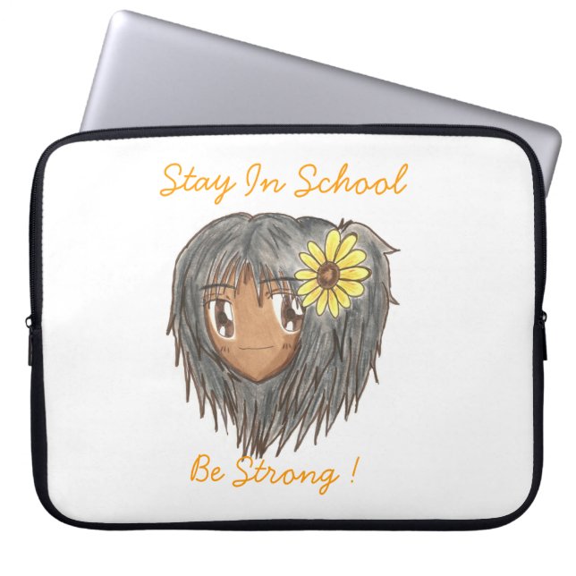 Chibi Hinata "är den starka" laptop sleeve (Framsidan)
