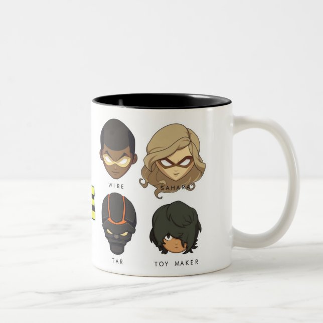 Chibi hjältemugg Två-Tonad mugg (Höger)