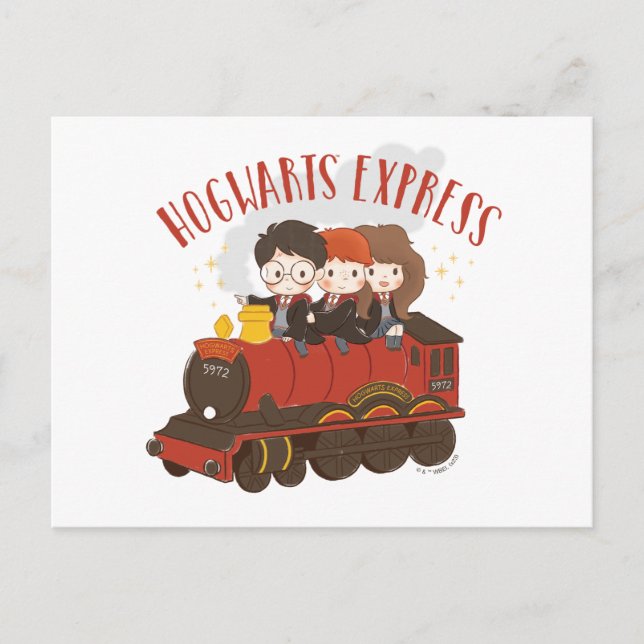 Chibi HOGWARTS EXPRESS™ Åktur Vykort (Framsida)