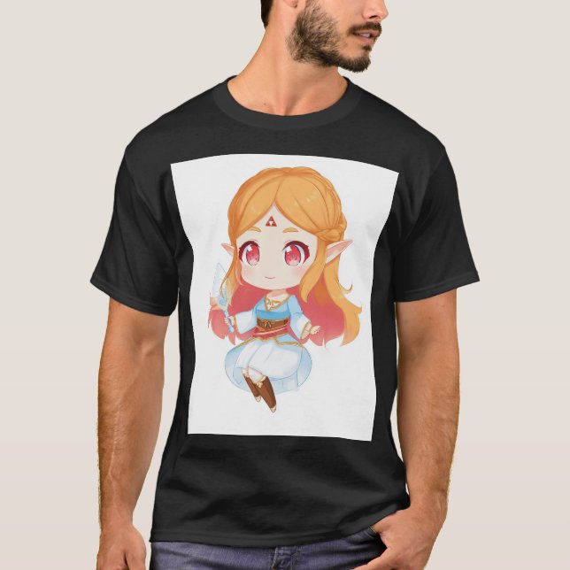 Chibi Hylian‑stil prinsessa  T Shirt (Framsida)