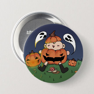 Chibi i pumpakostym, Halloween-tema knapp