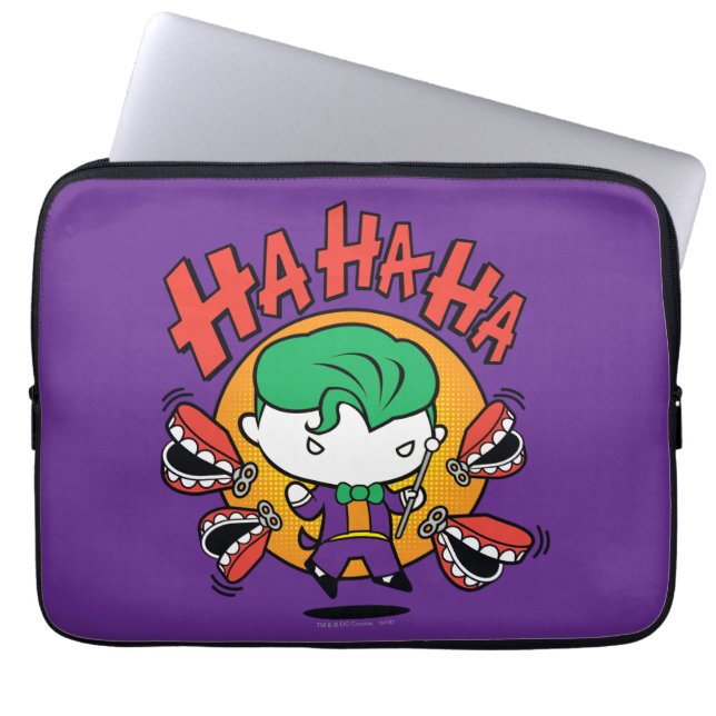 Chibi Joker med Leksak Teeth Laptop Fodral (Framsidan)