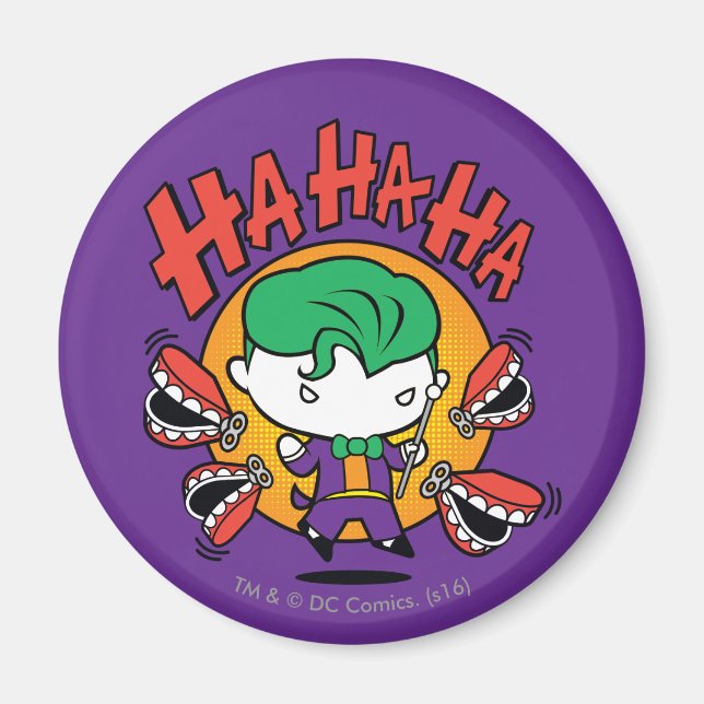 Chibi Joker med Leksak Teeth Magnet (Framsidan)