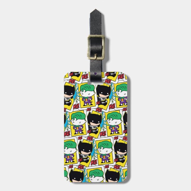 Chibi Joker och Batman Spelkort Mönster Bagagebricka (Vertikal Framsida)