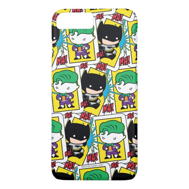 Chibi Joker och Batman Spelkort Mönster Case-Mate iPhone Skal (Baksida)