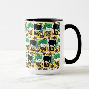 Chibi Joker och Batman Spelkort Mönster Mugg