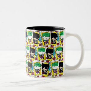 Chibi Joker och Batman Spelkort Mönster Två-Tonad Mugg