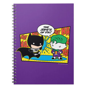Chibi Joker Skojjar Chibi Batman Anteckningsbok Med Spiral