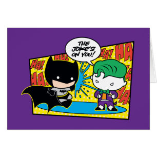 Chibi Joker Skojjar Chibi Batman Hälsningskort