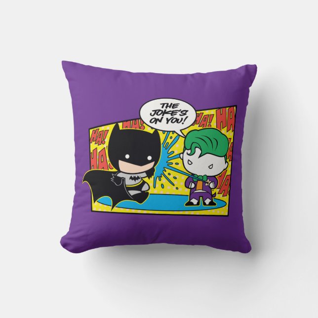 Chibi Joker Skojjar Chibi Batman Kudde (Framsida)