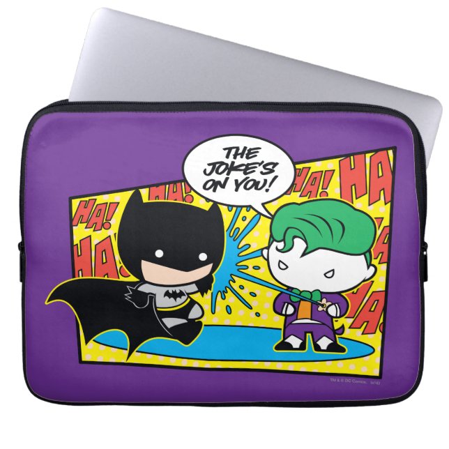 Chibi Joker Skojjar Chibi Batman Laptop Sleeve (Framsidan)