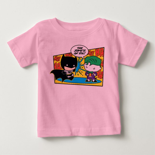 Chibi Joker Skojjar Chibi Batman T-shirt (Framsida)