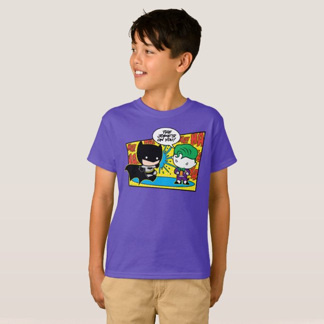 Chibi Joker Skojjar Chibi Batman Tee Shirt (Hel framsida)
