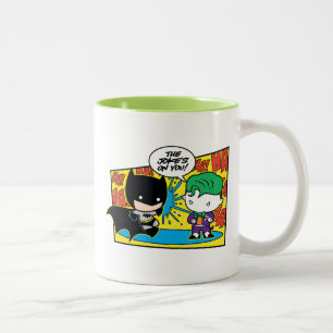 Chibi Joker Skojjar Chibi Batman Två-Tonad Mugg