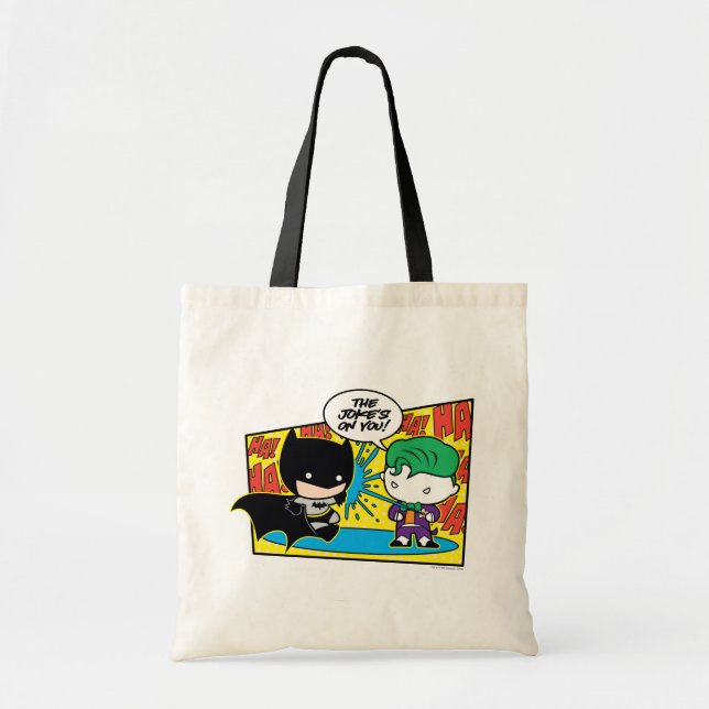 Chibi Joker Skojjar Chibi Batman Tygkasse (Framsidan)
