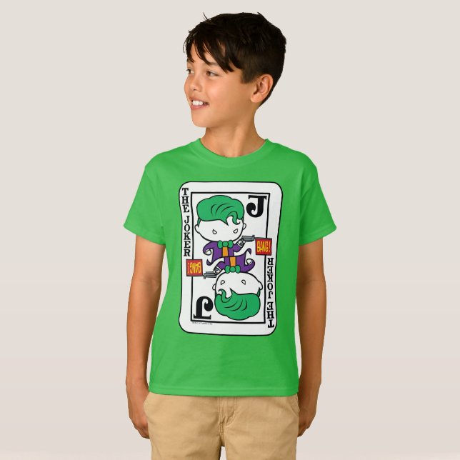 Chibi Joker-spelkort T-shirt (Hel framsida)